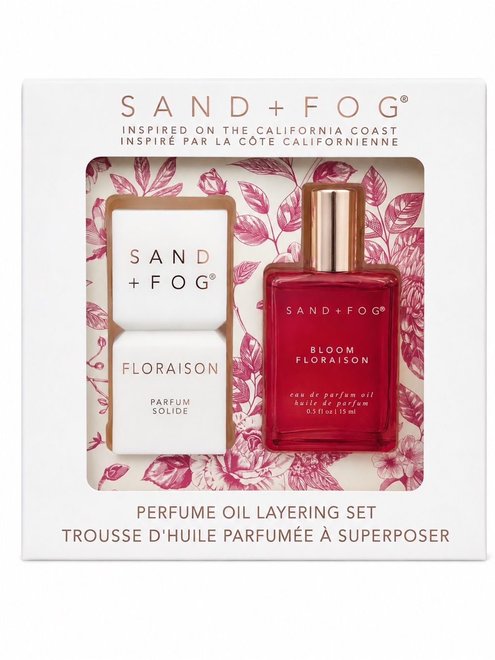 SAND+FOG Bloom Floraison Perfume Oil Layering Set - Pink